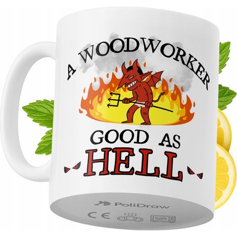 Tazza divertente e umoristica per falegname, ideale per caffè e tè, con grafica e testo divertenti. Perfetta per compleanni, onomastici e festività. Tazza premium per occasioni speciali, per casa, uff (1/5)