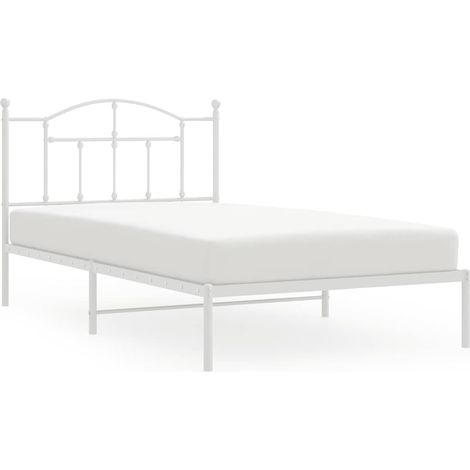 Maison Exclusive - Giroletto con Testiera Metallo Bianco 100x200 cm