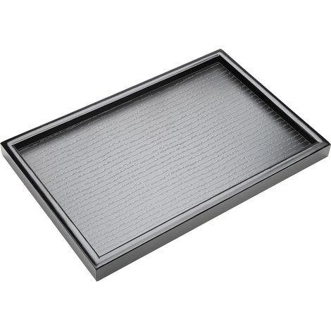 1 Plateau De En Bois Noir 30x20x2cm Bord Surélevé Pour Restaurant Café Maison