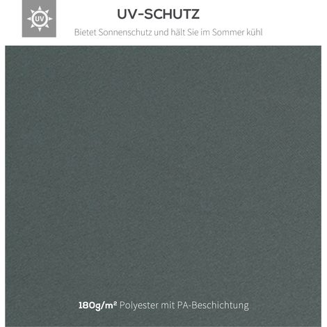 Toit de remplacement pour tonnelle 3 x 3 m imperméable, double toiture avec trous d'écoulement, housse de rechange pièces pour abri de jardin tente de jardin gris anthracite (1/5)