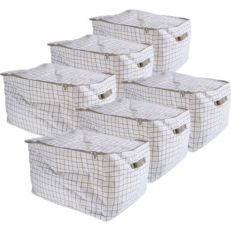 Lot 6 housses de rangement polycoton pool party 54,5 x 43,5 x 32,5 cm (1/5)