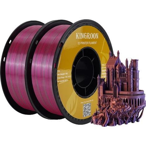 Filamento per stampa 3D, materiale PLA, bobina da 1 kg, E-2KG (1/2)