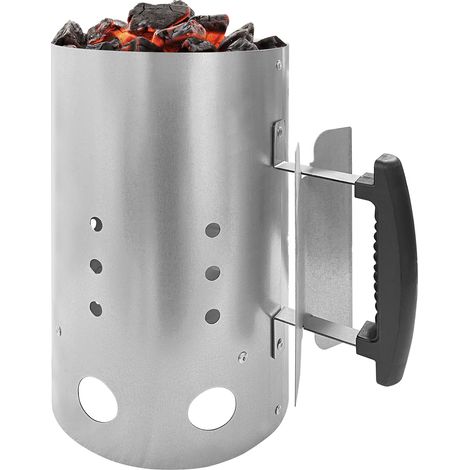 Barbecue Starter Accendino Bbq Compatto A Doppio Manico Resistente Alte Temperature In Acciaio Accenditore Camino Con Manico Grigliate Campeggio Carbonella (1/5)