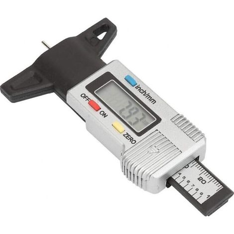 Jauge de profondeur d'inspection de balance de pneu numérique Lcd professionnelle en outil de mesure de bande de roulement de 0 à 25.4mm 0.01mm (1/3)