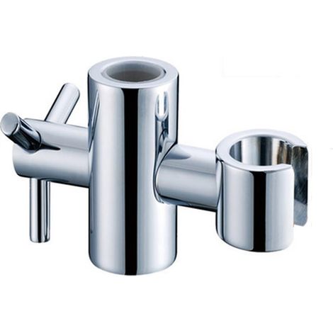 Replacement Shower Head Holder for Slide Bar - Adjustable Height & Angle - Solid Brass - Silver - 20mm (1/5)