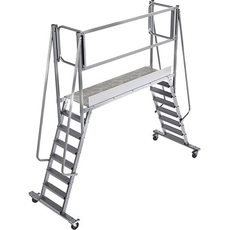 Plateforme double accès 3 marches - Hauteur max. de travail 2.67m - PONT03-1800 (1/5)
