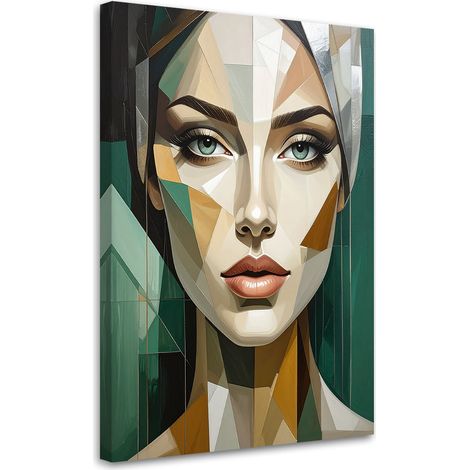 Quadro su tela, Astrattismo Donna verde, 40x60 (1/5)