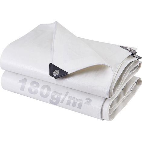 1 Bâche 3x3m, Œillets, Polyéthylène 180g/m², Imperméable, Anti-UV, Extérieur, Jardin, Camping (1/5)
