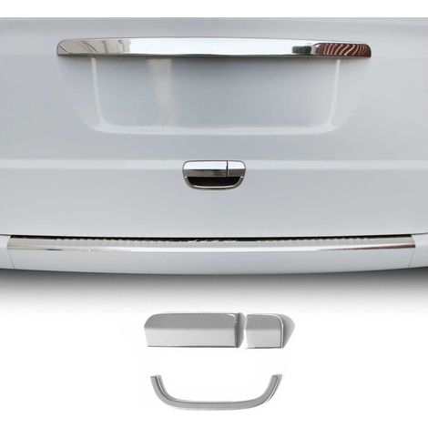 Couverture de poignée de Porte Hayon pour Mercedes Viano 2003-2014 en Acier 3 Pièces