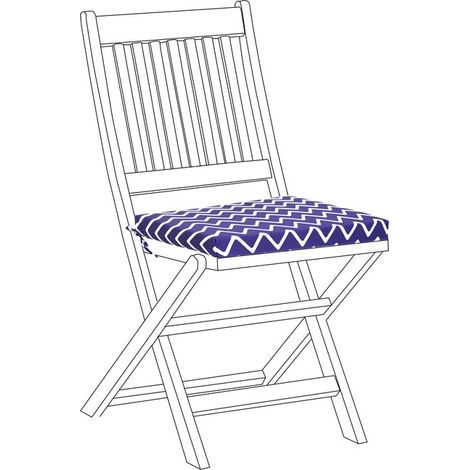 Gardenista - Cuscini per sedie da giardino, cuscino per seduta stampato con lacci di sicurezza, cuscini per mobili da giardino, cuscini per seduta resistenti all'acqua 50x44x5 cm - Viola (1/5)