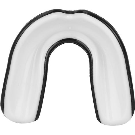 Étui de protection dentaire pour enfants, idéal pour l'entraînement au taekwondo et aux sports de combat (blanc et noir). (1/5)