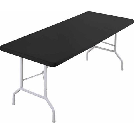 Housse de table extensible Spandex Noir 122x60cm Lavable & Imperméable