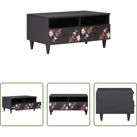 Bois de mangue - Table basse Multicolore 80 x 54 x 40 cm Bois de mangue massif (1/5)