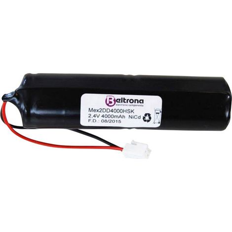 Beltrona ELRD2D4000H Batterie pour éclairage de secours fiche mâle 2.4 V 4000 mAh