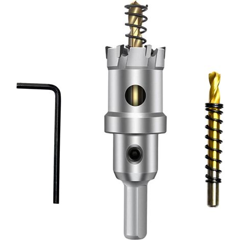 Scie cloche au carbure, fraise cloche TCT inoxydable, élargisseur de trou — 24 mm convient pour l'acier inoxydable et la tôle fine. (1/5)