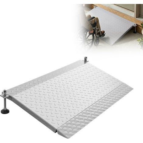 VEVOR Rampe de Seuil 1080x590 mm, Rampe de Chargement en Aluminium Antiderapante pour Fauteuil Roulant, Charge 340,2 kg, pour Seuil de Porte, Marches, Trottoirs, Deambulateurs, Scooters et Chariots (1/5)