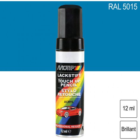 Pinceau de retouche RAL 5015 Bleu ciel brillant 12ml MOTIP