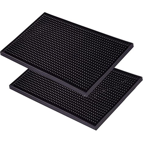 Wärmeisolierende PVC-Barmatte, schwarze Tropfmatte für Bartheken, Küchen, Restaurants, Hotels (1/5)