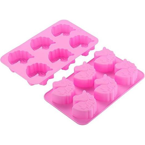 große, dicke Silikon-Einhornformen für Schokolade, Gelee, Eiswürfel, Süßigkeiten, Kuchen, Ton und Seife (1/5)
