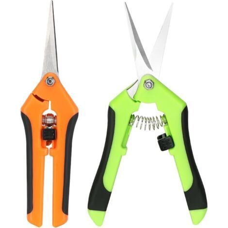 Garden Scissors - 2 pieces, Adjustable Garden Scissors Titanium Blade Ergonomic Handle - For Bonsai/Flowers/Plants/Harvest (1/5)