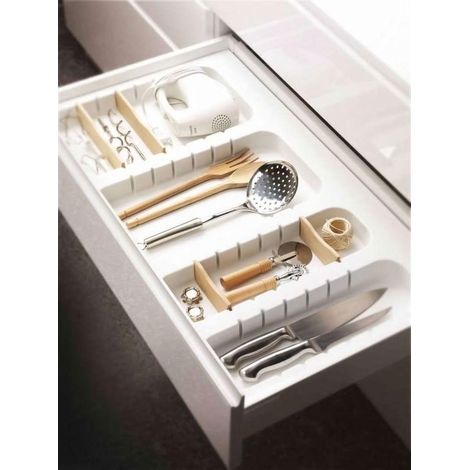 Range ustensiles evolution - Pour caisson de largeur : 400 mm - Matériau : Plastique - Nombre de séparations : 2 - Largeur maxi : 340 mm - Largeur mini : 303 mm - GOLLINUCCI (1/5)