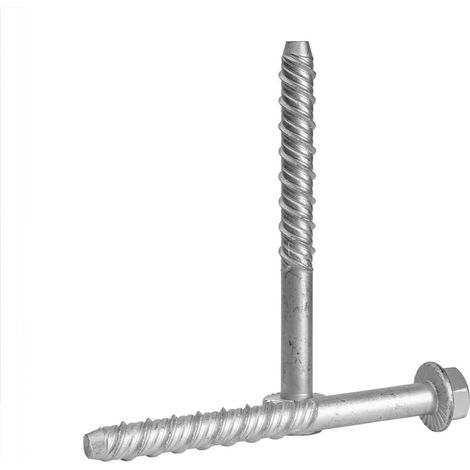 auto-taraudeuses béton maçonnerie Boulon à tête hexagonale, M10 x 150 mm (3/20,3 x 15,2 cm) – Lot de 4