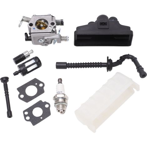 Kit carburateur avec bougie d'allumage, filtre à air, durite essence et crépine pour tronçonneuse STIHL 021 023 (1/5)