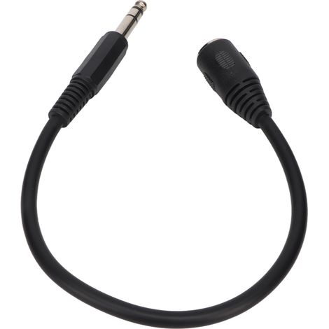 Câble adaptateur DIN 5 broches femelle vers 6,35 mm mâle pour sortie audio microphone, 30 cm (1 pied). (1/4)