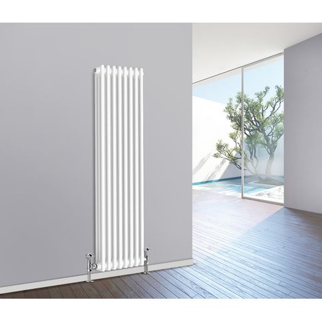 Traditional Radiator Cast Iron Style Radiator 3 Column White 1500 x 380mm