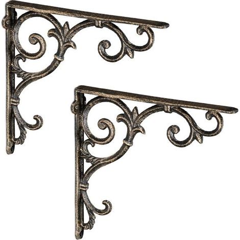 Set of 2 shelf brackets in vintage look (1/5)