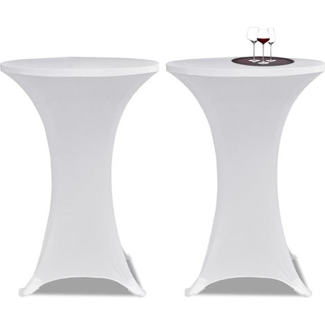 Mantel elástico blanco Ø70cm 2 uds DEC022493