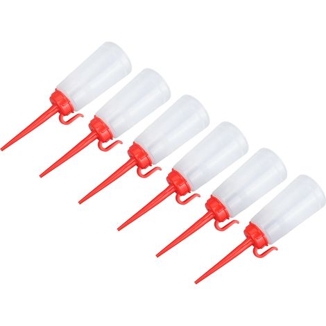 Ensemble de 20 bidons d'huile en plastique rouge avec long bec verseur, utilisés pour les machines à coudre et comme outils de remplissage d'huile, bouteilles d'huile de 160 ml. (1/5)