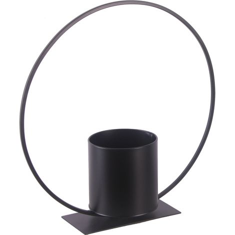 TrendLine Pflanztopf Metall Ø 12,5 x 40 cm schwarz Übertopf