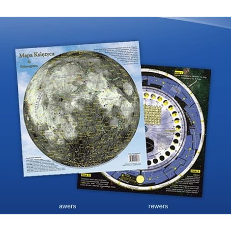 Luna. Mappa lunare rotante con selenogramma (1/3)