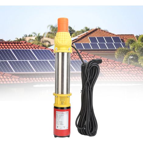 Pompe solaire CC pour puits profonds 3SYDC12/5-13, DC12V 250W, pompe à vis CC haute hauteur de 13 m, 5 m³/h, pompe submersible en acier inoxydable pour l'irrigation, l'agriculture, le jardin et l'usag (1/5)