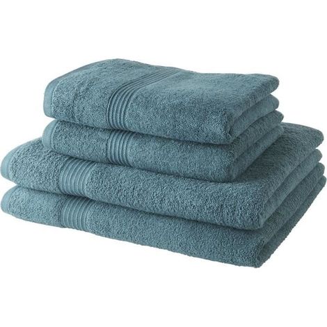 2 TODAY Bath Towels 50x90 + 2 Bath Sheets 70x130 cm 100% Cotton - Peacock (1/2)