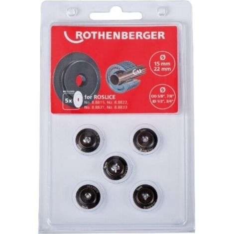 ROTHENBERGER Schneidrad für ROSLICE 15 und 22mm, 5/8 und 7/8", 5 Stück - 088841D (1/2)