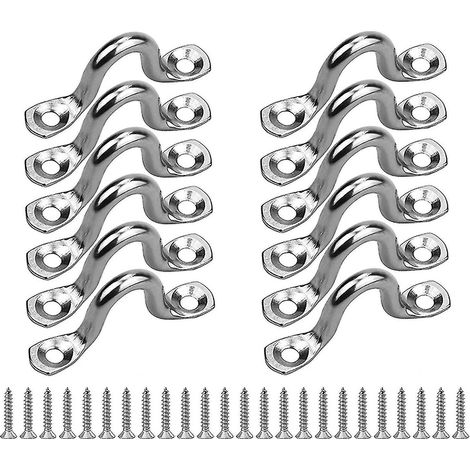 Lot de 12 poignées de bateau en acier inoxydable massif, antirouille et de finition soignée, adaptées à une utilisation intérieure et extérieure. (1/5)