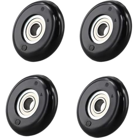 Lot de 4 roulettes de siège pour rameur (8 x 40 x 10 mm) avec roulements, roulettes de rechange pour coussins de siège, idéales pour l'entraînement de musculation et le fitness. Accessoires divers pou