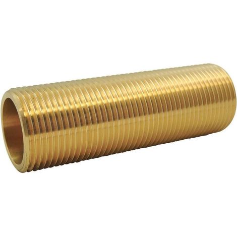 Tube fileté passe paroi en laiton - Ø 1/2'' x Long : 100mm(1 pcs) (1/3)