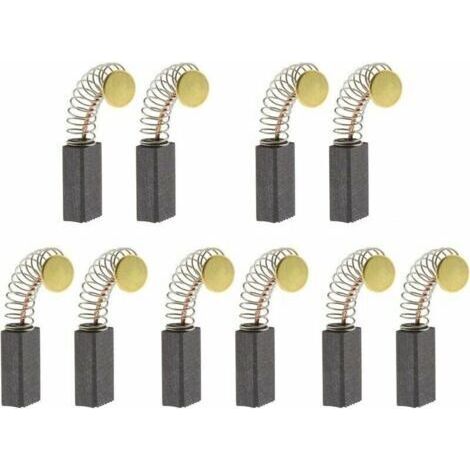 Balais de Charbon Moteur Pièces de Rechange Universelles d'outil Électrique pour Meuleuse d'angle Ponceuse Orbitale 5 Paires- (1/4)