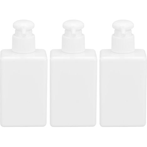 Lot vide 150ml 3 pièces, flacon pompe en plastique pour savon, shampoing, gel douche et lotion