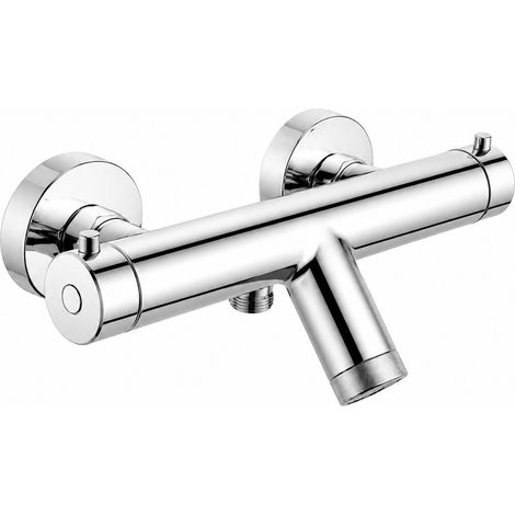 Mitigeur Thermostatique,Mitigeur de Douche Thermostatique, Robinet Baignoire avec Contrôle de Température Constant, Laiton Finition Chrome