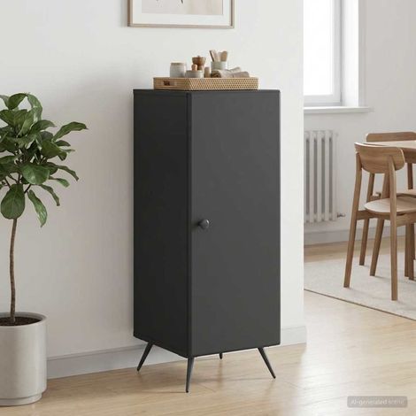 Buffet Noir 33 x 34,5 x 90 cm Bois d'ingénierie vidaXL (1/5)