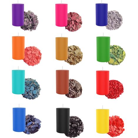 Juego de tintes para velas STANDARD, 12 piezas