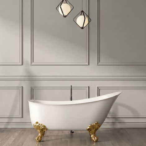 Bañera con patas BALMAIN 161 cm patas ÁGUILA DORADAS