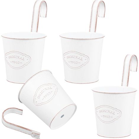 Ensemble de 4 jardinières suspendues pour plantes d'extérieur, fenêtre, balustrade (1/5)