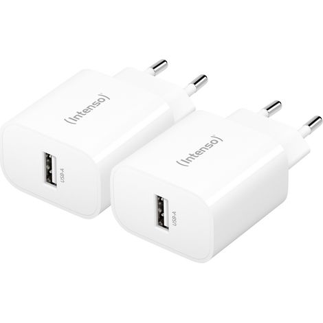 Intenso W5A white double pack USB-C® Adapter 5 W USB-A Weiß Steckdose (1/5)