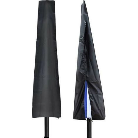 Funda protectora para sombrilla - Impermeable 210D, funda resistente para sombrilla de jardín - Resistente a los rayos UV, lona recta para sombrilla con cremallera, protector de patio para sombrillas (1/4)