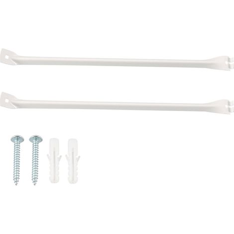 par de soportes metálicos resistentes para estantes de armario